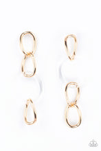 Cargar imagen en el visor de la galería, Talk In Circles Gold/ White Earring