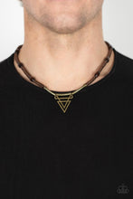 Cargar imagen en el visor de la galería, Arrowed Admiral Brass/ Silver Men Necklace