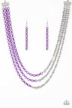 Load image into Gallery viewer, Turn Up The Volume Purple/ Red/ White/ Yellow Necklace