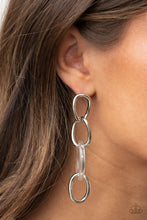 Cargar imagen en el visor de la galería, Talk In Circles Gold/ White Earring