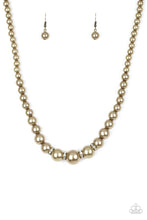 Load image into Gallery viewer, Party Pearls Brass/ Purple Necklace