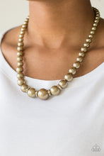 Load image into Gallery viewer, Party Pearls Brass/ Purple Necklace