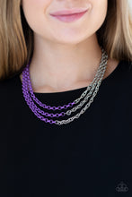 Load image into Gallery viewer, Turn Up The Volume Purple/ Red/ White/ Yellow Necklace