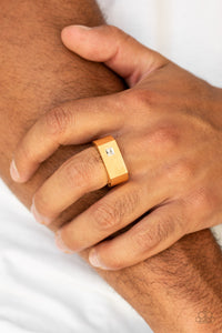 Steadfast Black/ Gold Men Ring