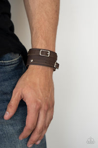 Bronco Bustin Buckles Brown Men Bracelet