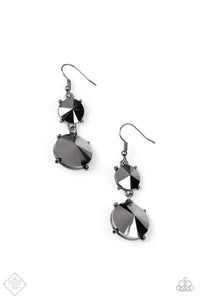 Sizzling Showcase Black Earring