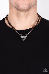 Arrowed Admiral Brass/ Silver Men Necklace