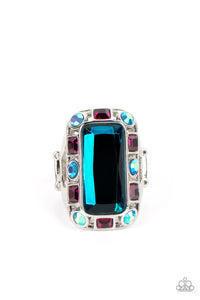 Radiant Rhinestones Blue Ring