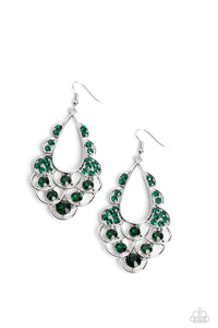 Majestic Masquerade Green Earring