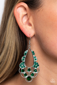 Majestic Masquerade Green Earring