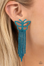 Load image into Gallery viewer, Billowing Butterflies Blue Earring
