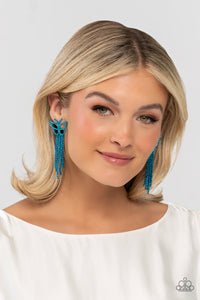 Billowing Butterflies Blue Earring