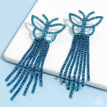 Load image into Gallery viewer, Billowing Butterflies Blue Earring
