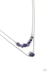 Chiseled Caliber Purple Necklace