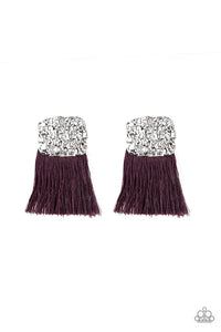 Plume Bloom Purple Earring