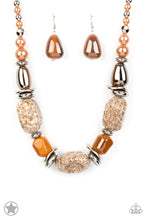 Load image into Gallery viewer, In Good Glazes Black/ Blue/ Peach Necklace
