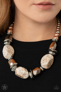 In Good Glazes Black/ Blue/ Peach Necklace