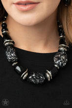 Load image into Gallery viewer, In Good Glazes Black/ Blue/ Peach Necklace
