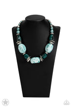 Load image into Gallery viewer, In Good Glazes Black/ Blue/ Peach Necklace
