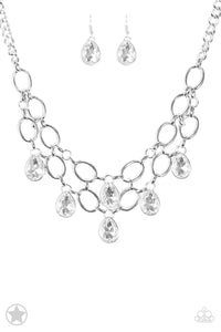 Show-Stopping Shimmer Multi/ White Necklace