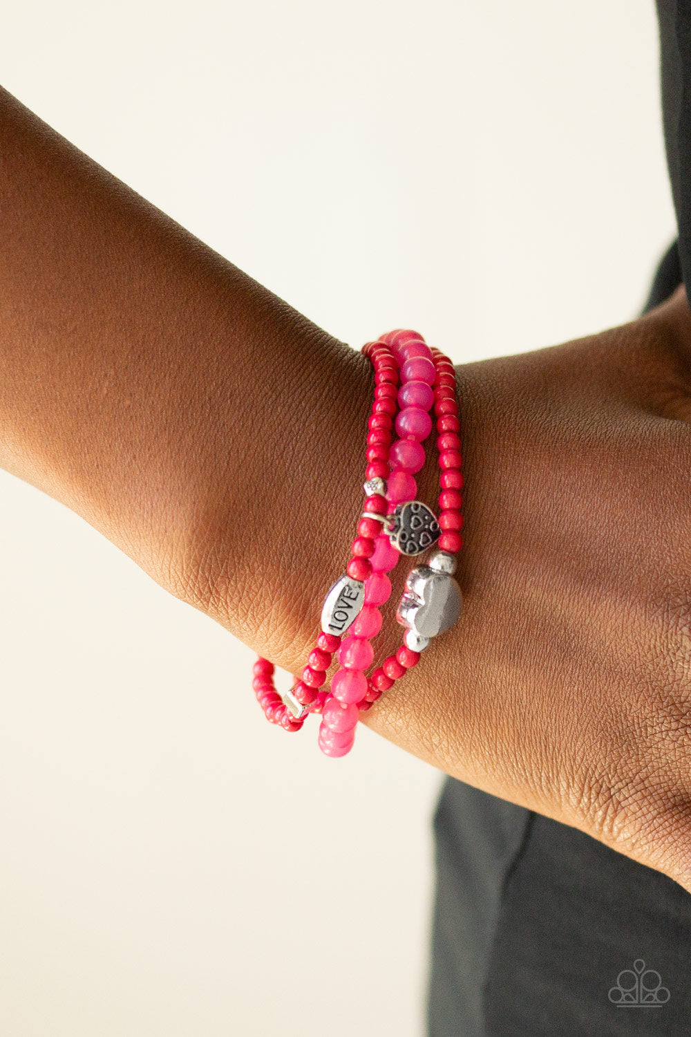 Really Romantic Pink/ Silver Bracelet