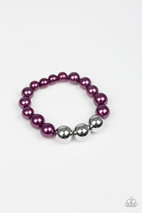 All Dressed UPTOWN Purple/ White Bracelet