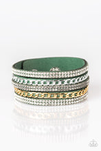 Load image into Gallery viewer, Fashion Fiend Green/ Purple/ White Bracelet
