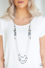 Load image into Gallery viewer, Seasonal Sensation Blue/ Multi Necklace
