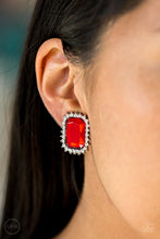 Load image into Gallery viewer, Downtown Dapper Red Clip-On Earring
