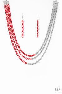 Turn Up The Volume Purple/ Red/ White/ Yellow Necklace