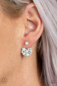 Star-Studded Success White Earring