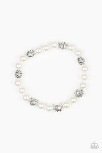 Poised For Perfection White Bracelet