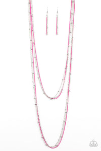 What A COLORFUL World Pink Necklace