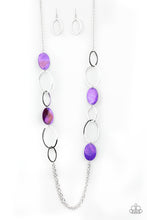 Load image into Gallery viewer, Kaleidoscope Coasts Blue/ Purple Necklace
