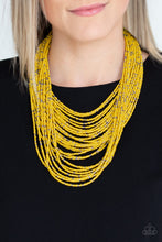 Load image into Gallery viewer, Rio Rainforest Blue/ Yellow Necklace
