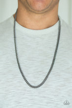 Cargar imagen en el visor de la galería, First Rule Of Fight Club Gunmetal/ Silver Men Necklace
