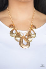 Load image into Gallery viewer, Teardrop Tempest Gold Necklace
