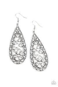 Drop-Dead Dazzle - White Earrings