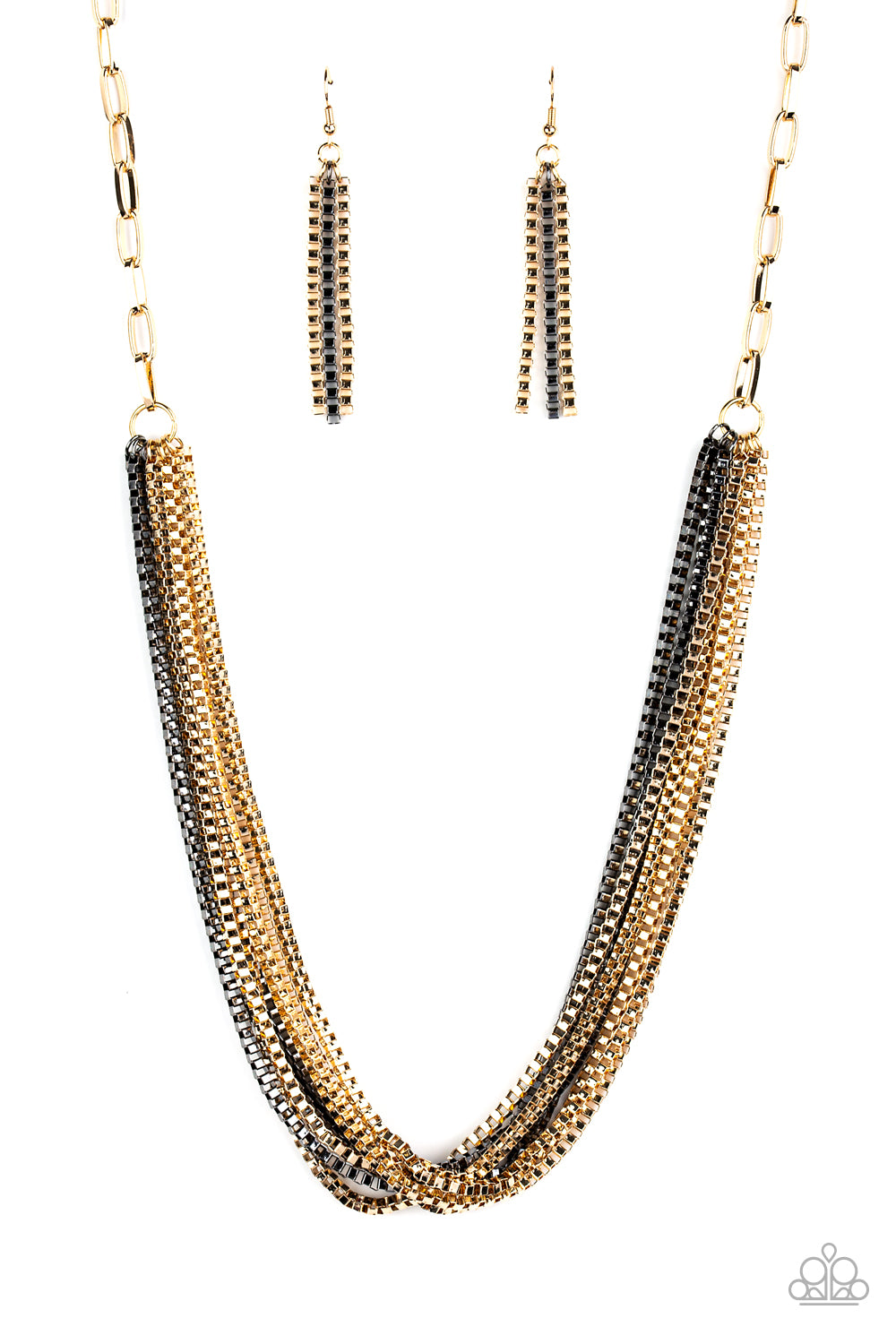 Beat Box Queen Gold Necklace