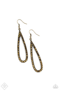 Glitzy Goals Brass Earring