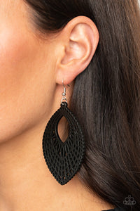 One Beach At A Time Black Earring