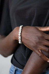 Frosted Finery White Bracelet