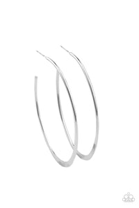 Flatlined Silver Earring