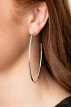 Load image into Gallery viewer, Flatlined Silver Earring
