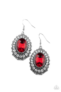 Glacial Gardens Red Earring