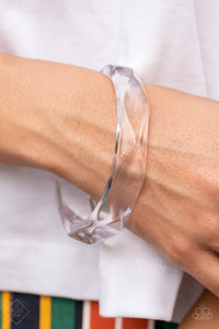 Clear-Cut Couture White Bracelet