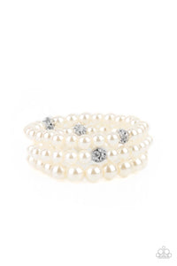 Here Comes The Heiress White Pearl Bracelet