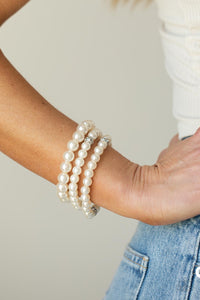 Here Comes The Heiress White Pearl Bracelet