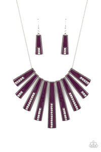 FAN-tastically Deco Black/ Purple Necklace