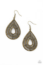 Load image into Gallery viewer, 5th Avenue Attraction Brass Earring
